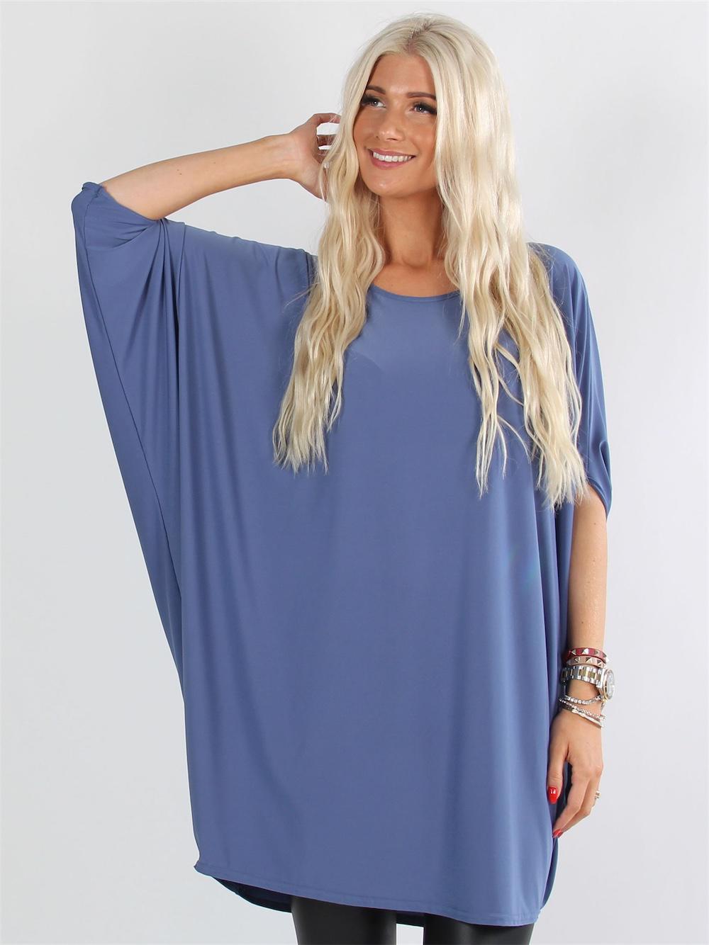 Rimini - Elastisk kjole med flagermusærmer